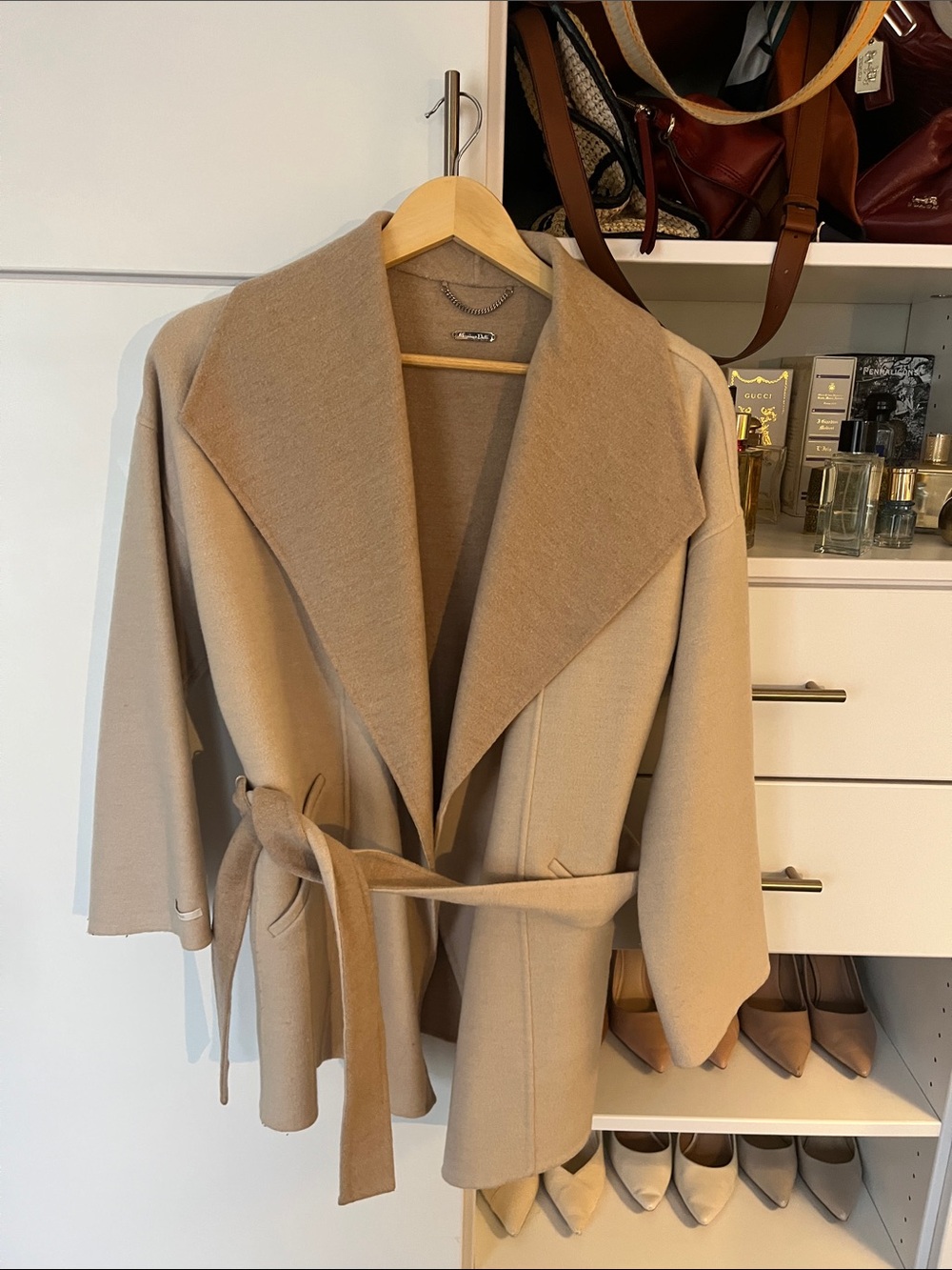 Massimo Dutti Cream Wrap Belted Robe Jacket wool
Handmade